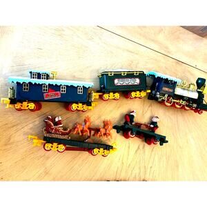 Vintage 1992 Northpole Christmas Magic Musical Animated Train Set by Toy State